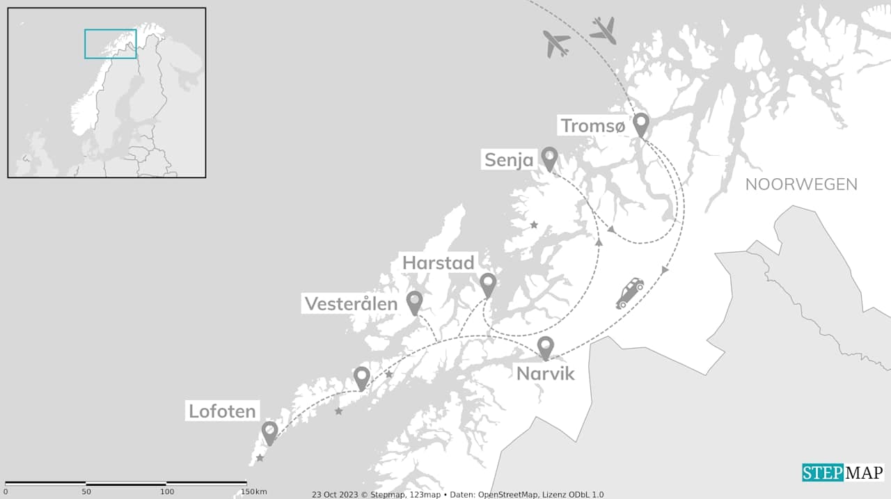 Noorwegen roadtrip: Lofoten, Vesterålen & eiland Senja
