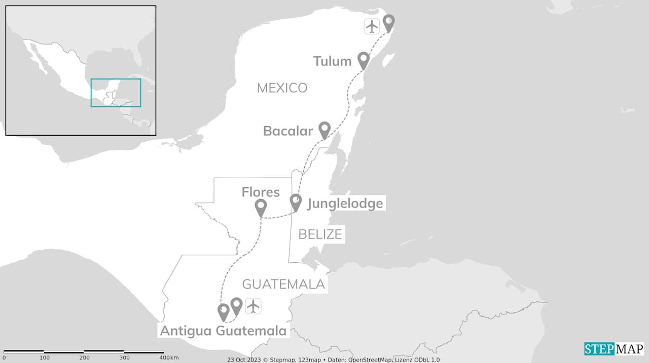 Guatemala, Belize & Mexico: van jungles tot lagunes