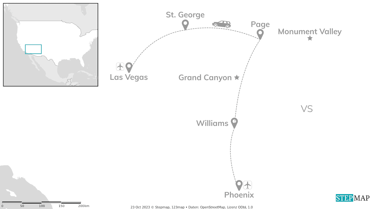 Wilde Westen: roadtrip naar canyons & casino's