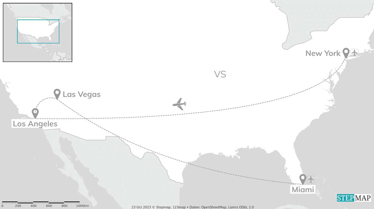 VS cityhoppen: New York, Las Vegas & Miami