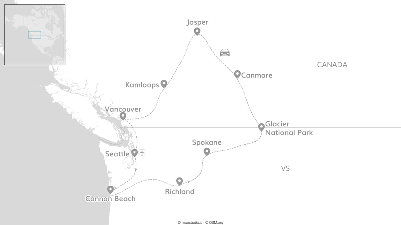 VS & Canada: roadtrip door de Pacific Northwest