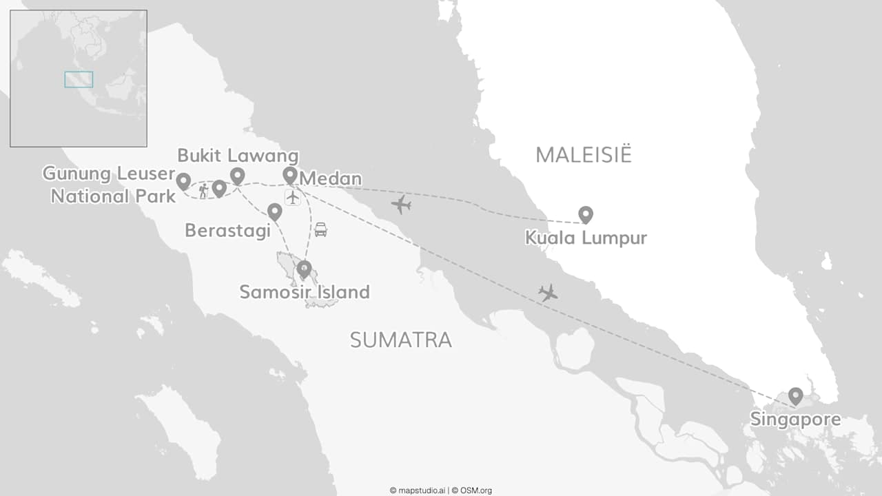 Sumatra, Maleisië & Singapore: chillen met orang-oetans