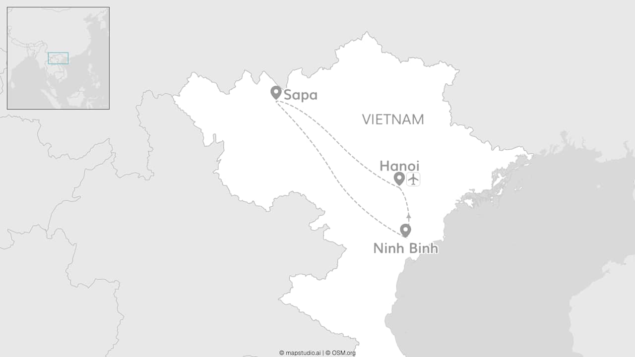 2 for 1 Vietnam: Hanoi, Ninh Bình & local living in Sapa