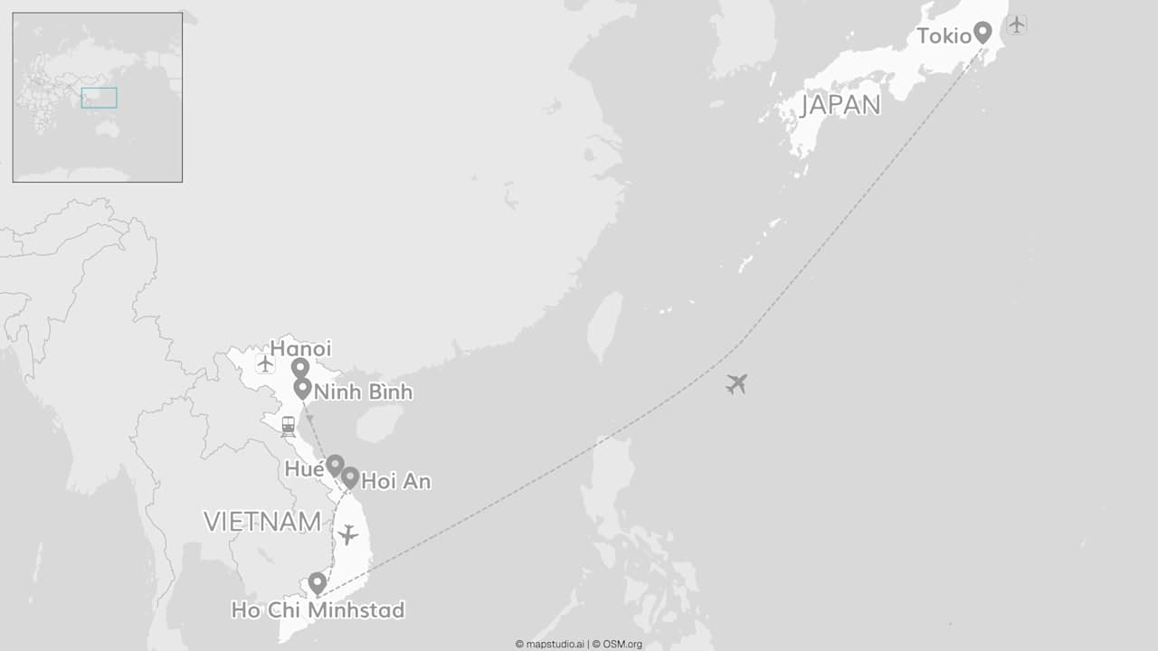 2 for 1 Vietnam: van Hanoi naar Ho Chi Minhstad & Tokio