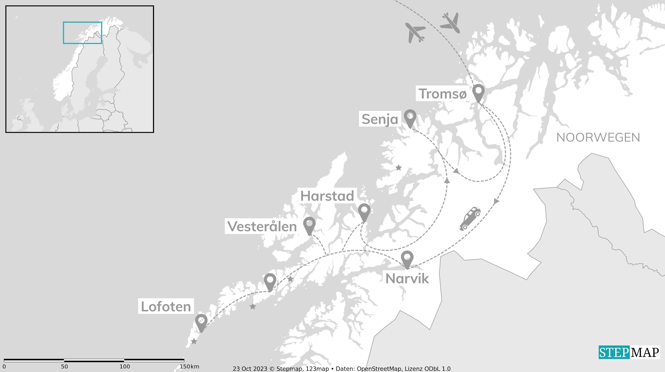 Noorwegen roadtrip: Lofoten, Vesterålen & eiland Senja