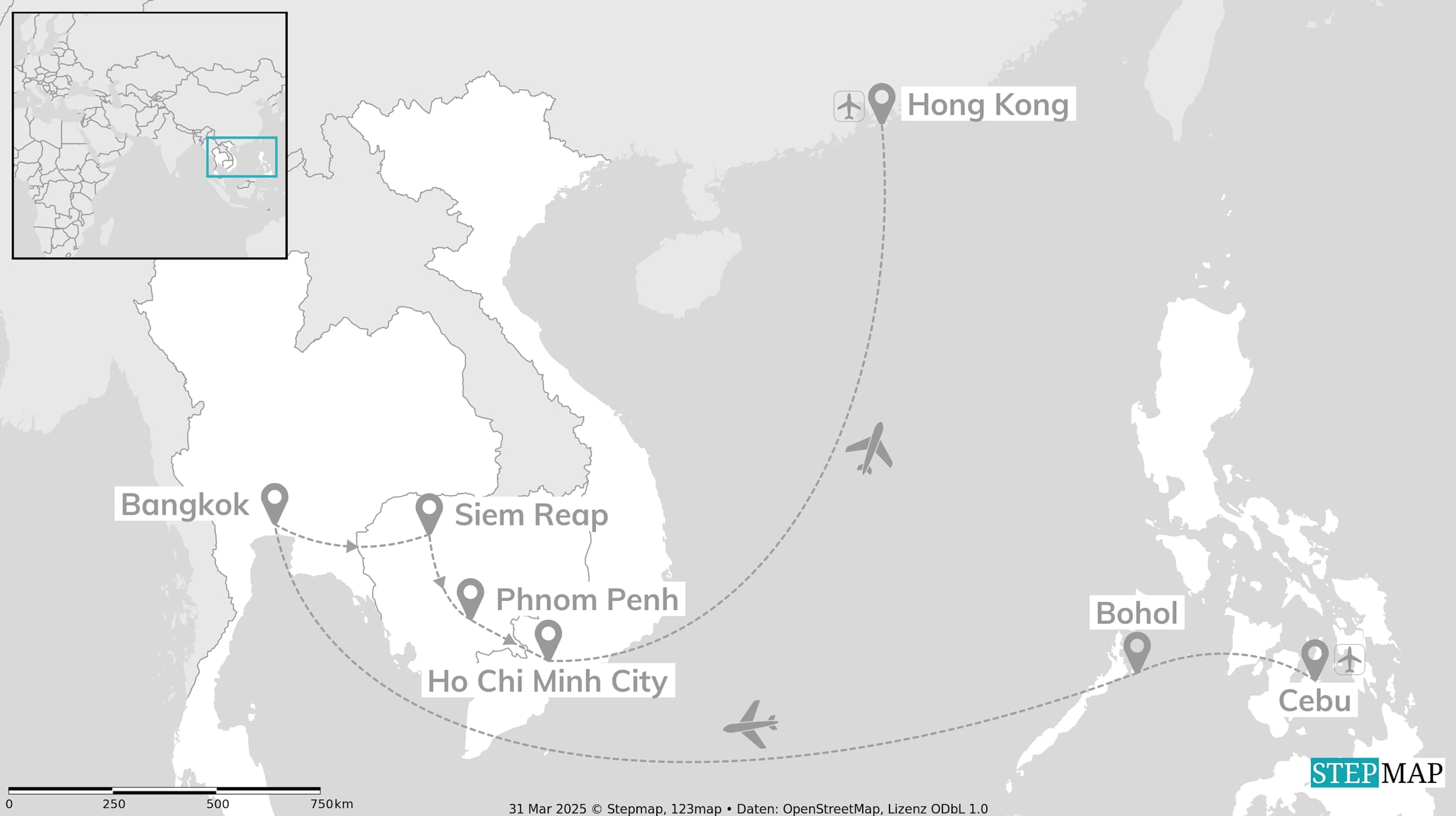Southeast Asia adventure: Sandy toes and city glows