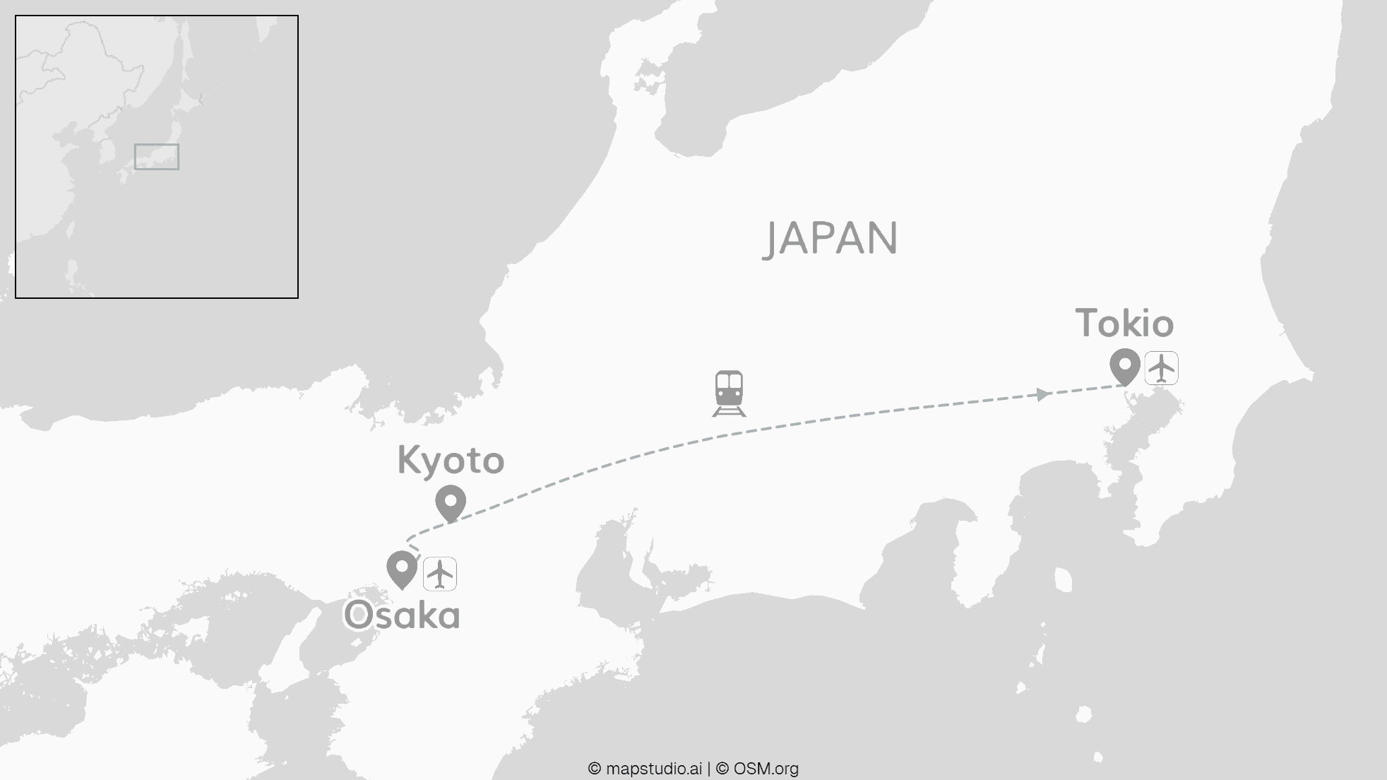 2 for 1 Japan: Osaka, Kyoto & Tokio