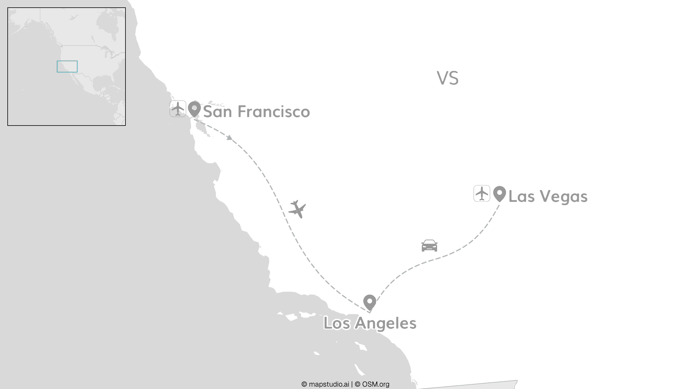 2 for 1 VS: roadtrip in Californië met Grand Canyon