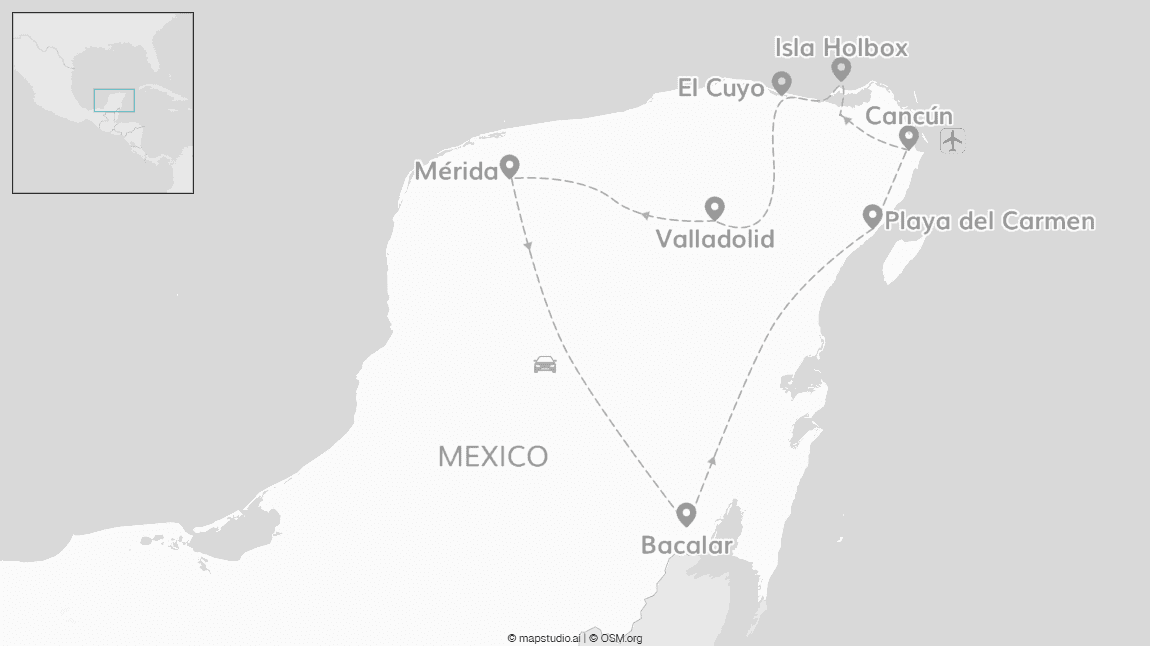 2 for 1 Mexico roadtrip: Maya-ruïnes, eilanden & cenotes