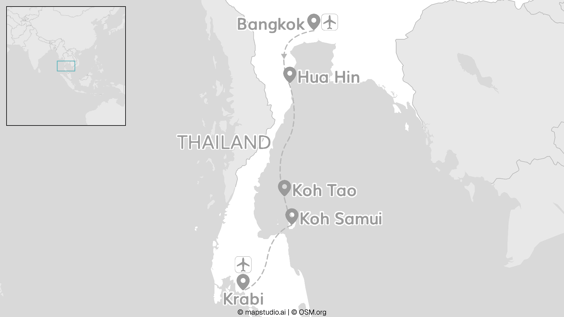 2 for 1 Thailand: Bangkok, Krabi & eilandhoppen