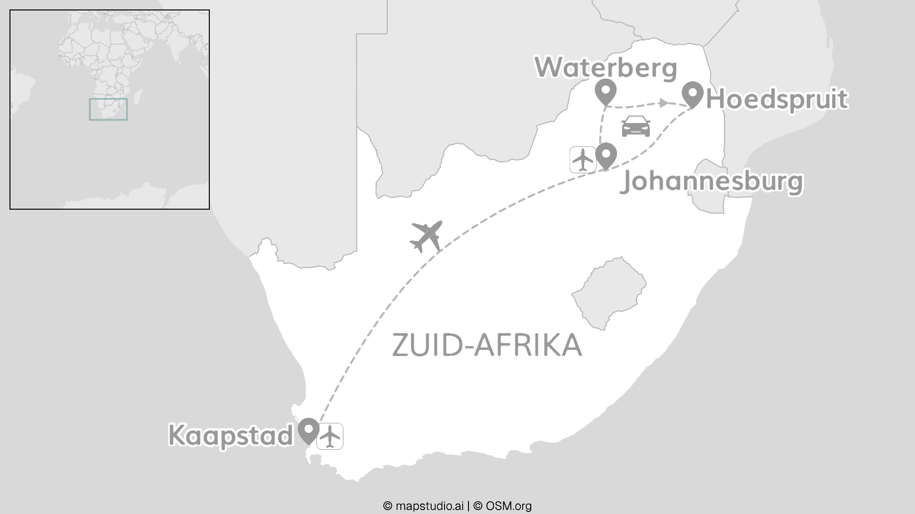 Zuid-Afrika roadtrip: van sightseeing tot safari's
