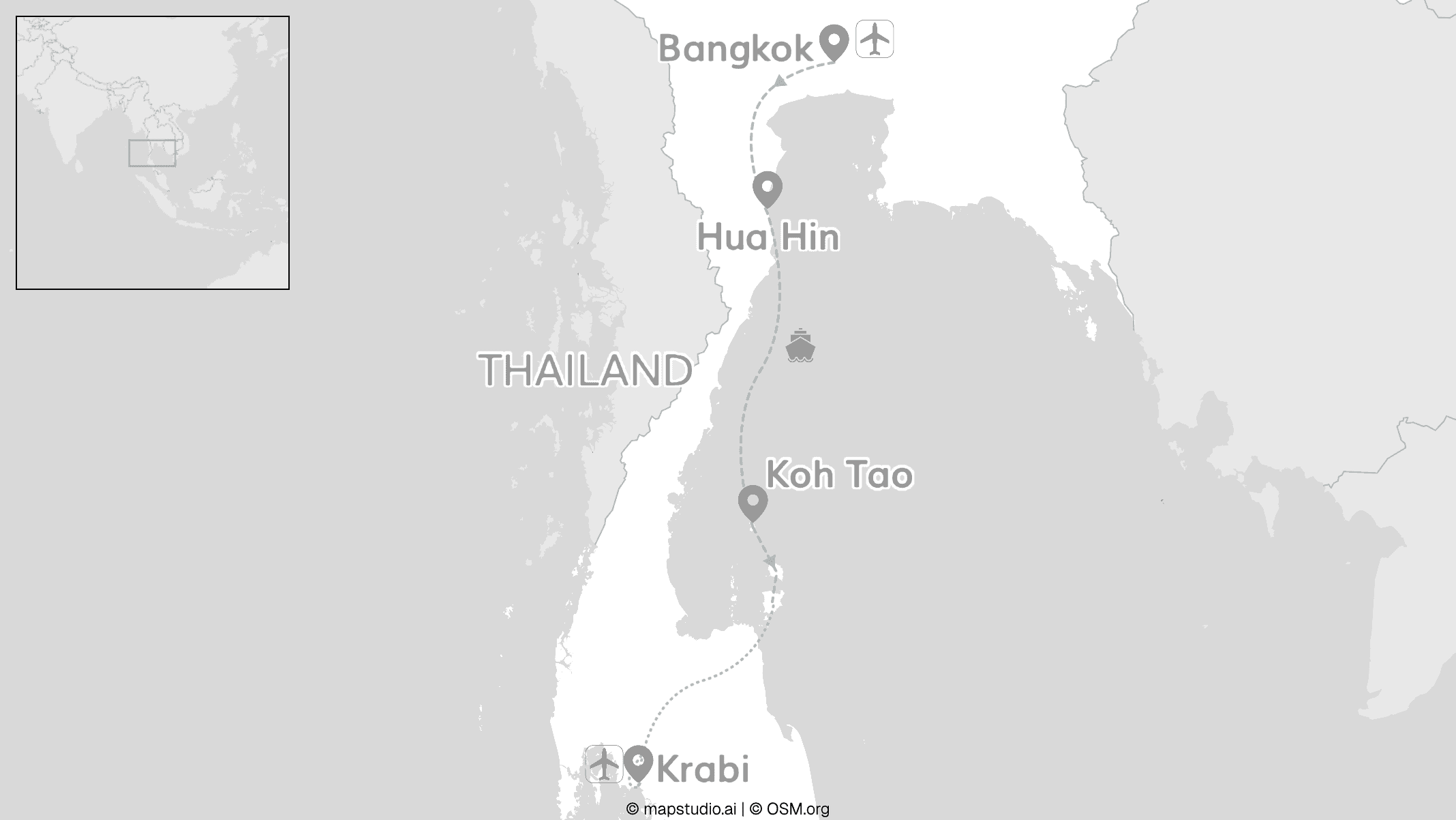 2 for 1 Thailand: Bangkok, Krabi & eilandhoppen