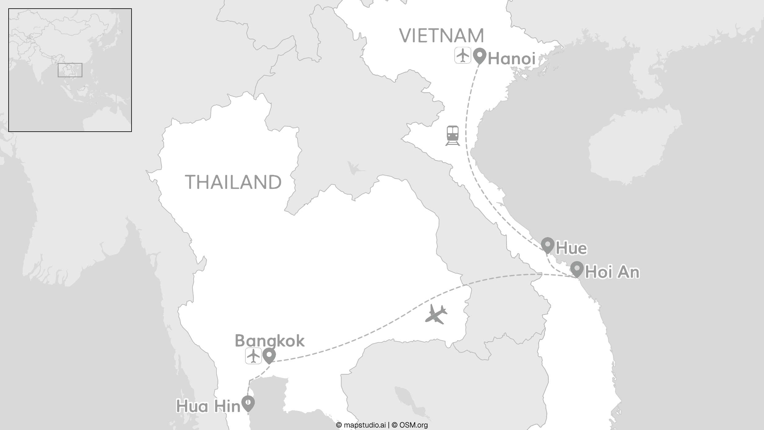 2 for 1 Vietnam & Thailand: van Halong Bay tot Floating Market