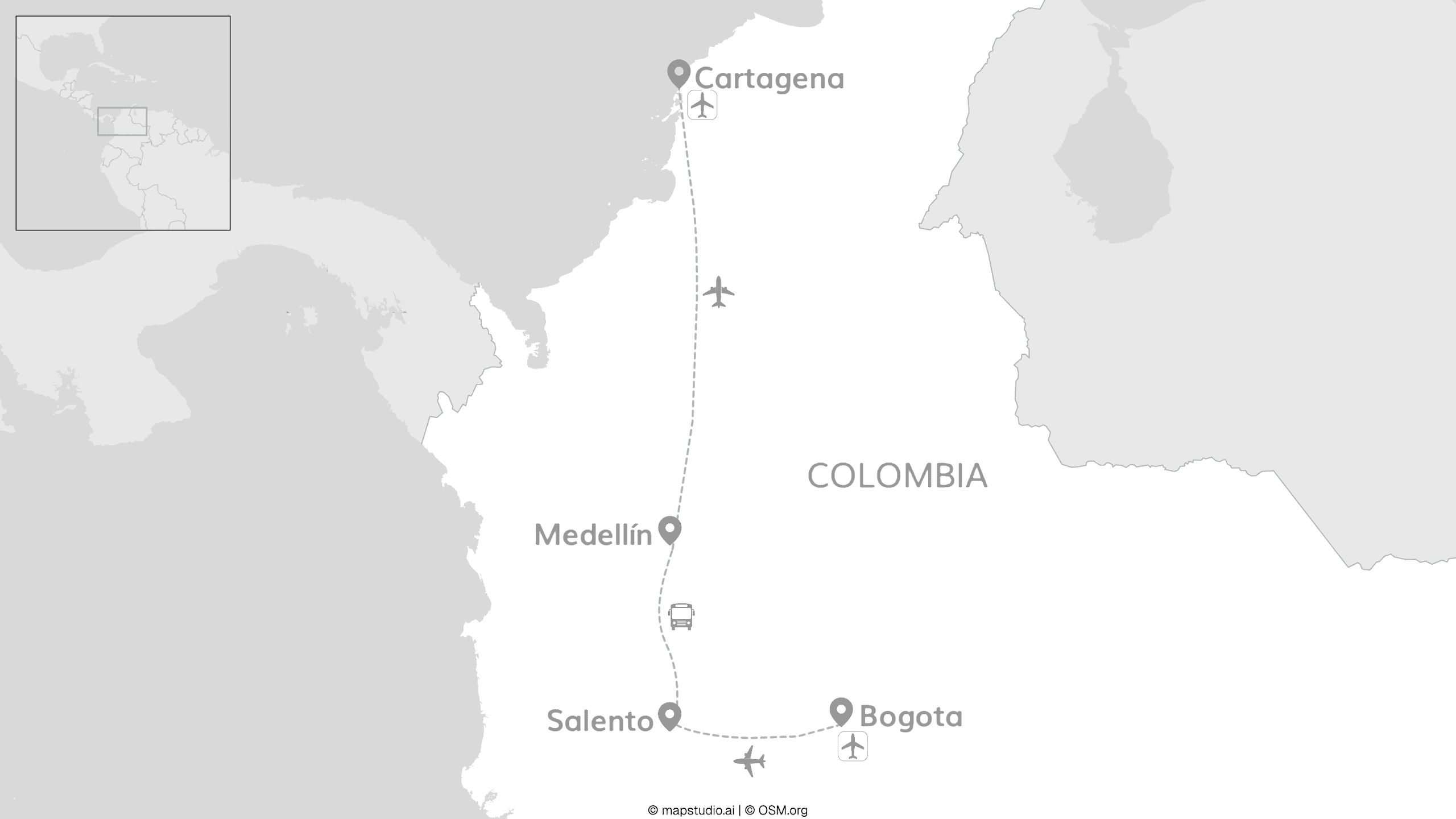 2 for 1 Colombia: van de Andes tot de Cariben